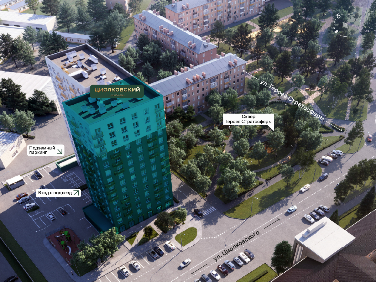 3-комнатная квартира, 59.3 кв.м, "Циолковский", изображение-27