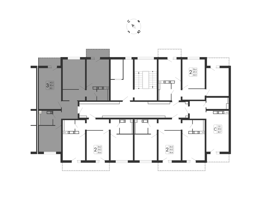 3-комнатная квартира, 83.1 кв.м, Счастье, изображение-22