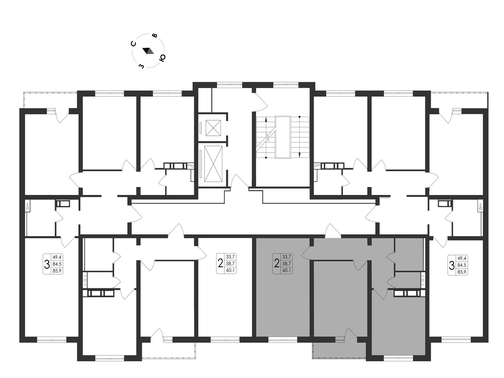 2-комнатная квартира, 60.1 кв.м, Май, изображение-27