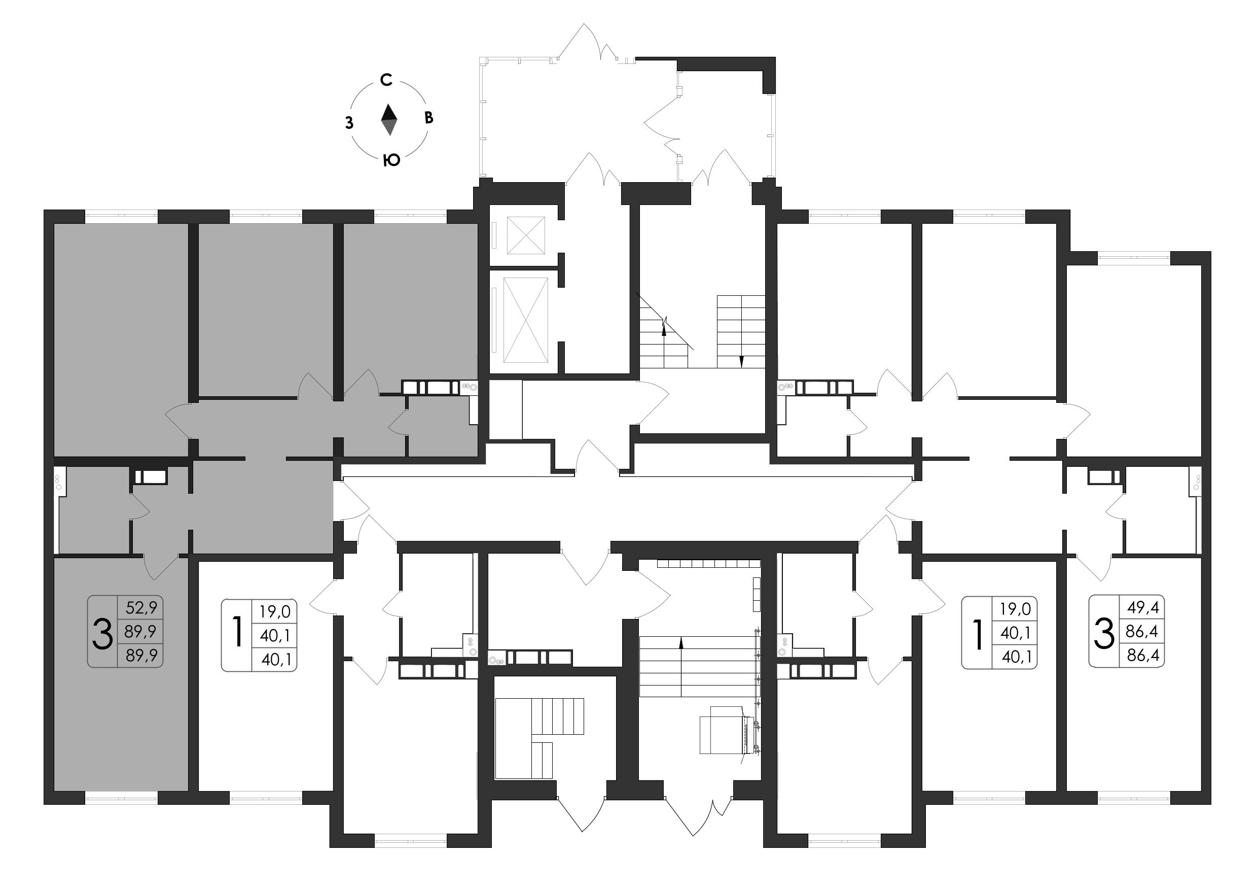 3-комнатная квартира, 89.9 кв.м, Яблоневые сады, изображение-18