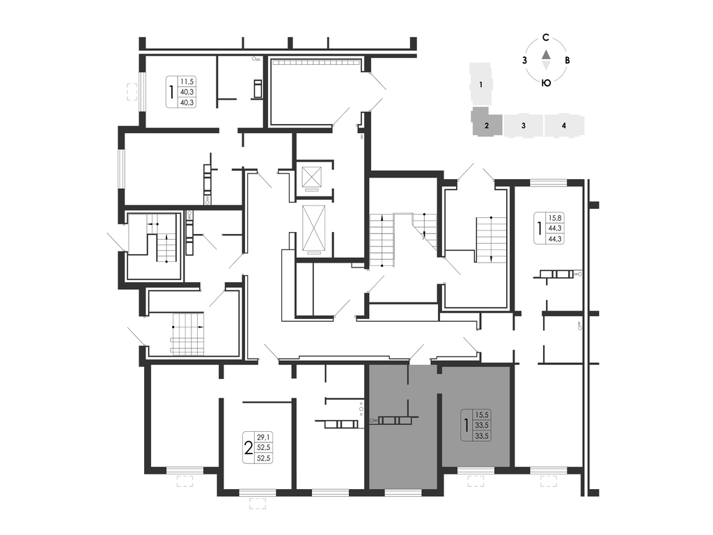 1-комнатная квартира, 33.5 кв.м, Яблоневые сады, изображение-14