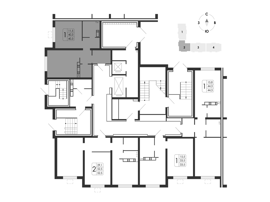 1-комнатная квартира, 40.3 кв.м, Яблоневые сады, изображение-14